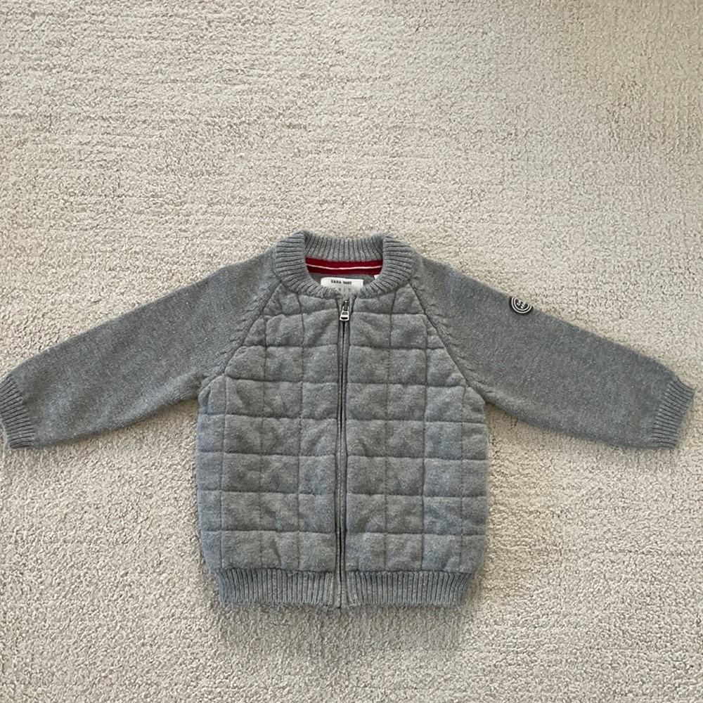 Kids: Zara Baby Quilted knit sweater  size 9-12M